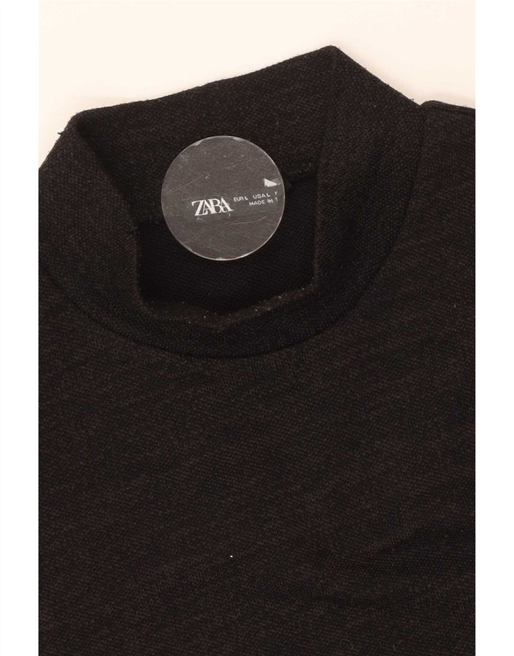 Zara Womens Vest Top UK 14 Large Black Flecked