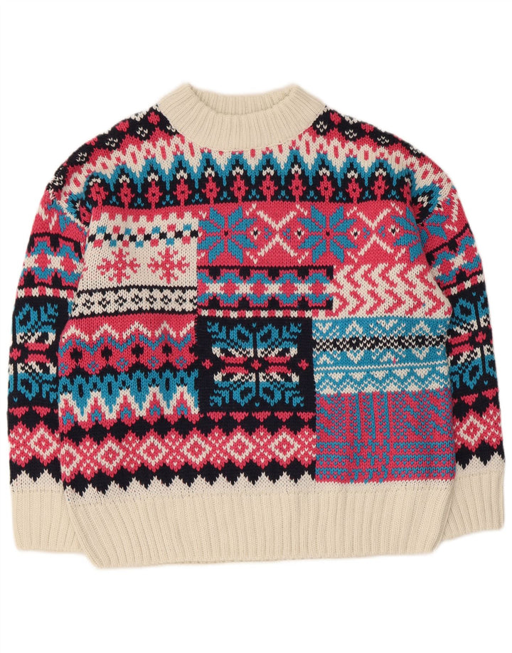 Piombo Womens Turtle Neck Jumper Sweater UK 16 Large Multicoloured