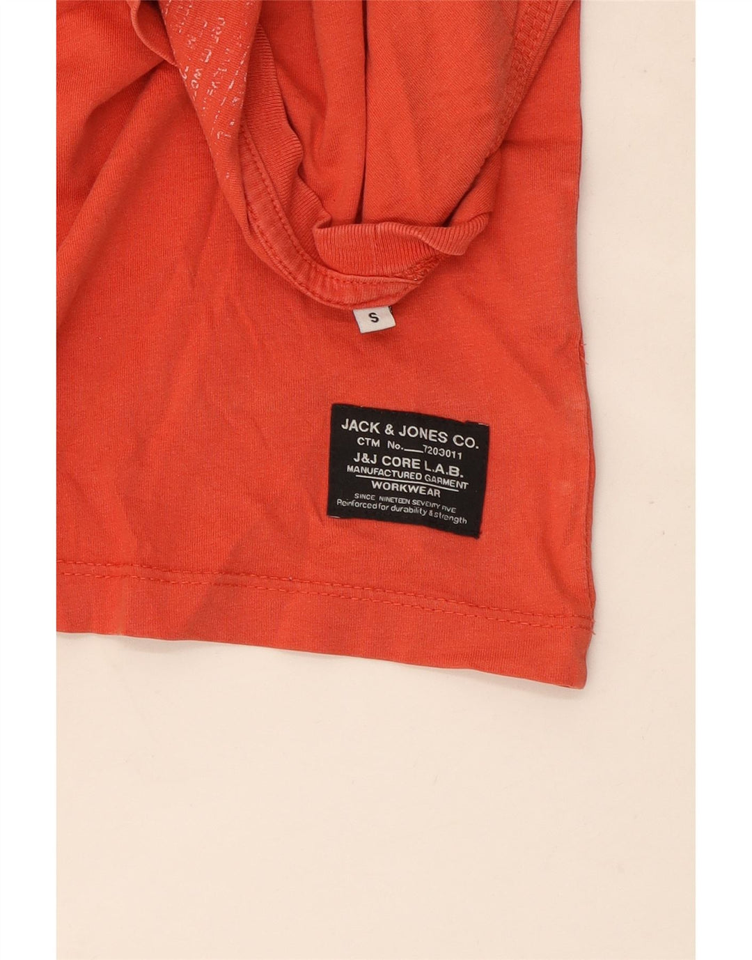 Jack & Jones Mens Graphic T-Shirt Top Small Red Cotton