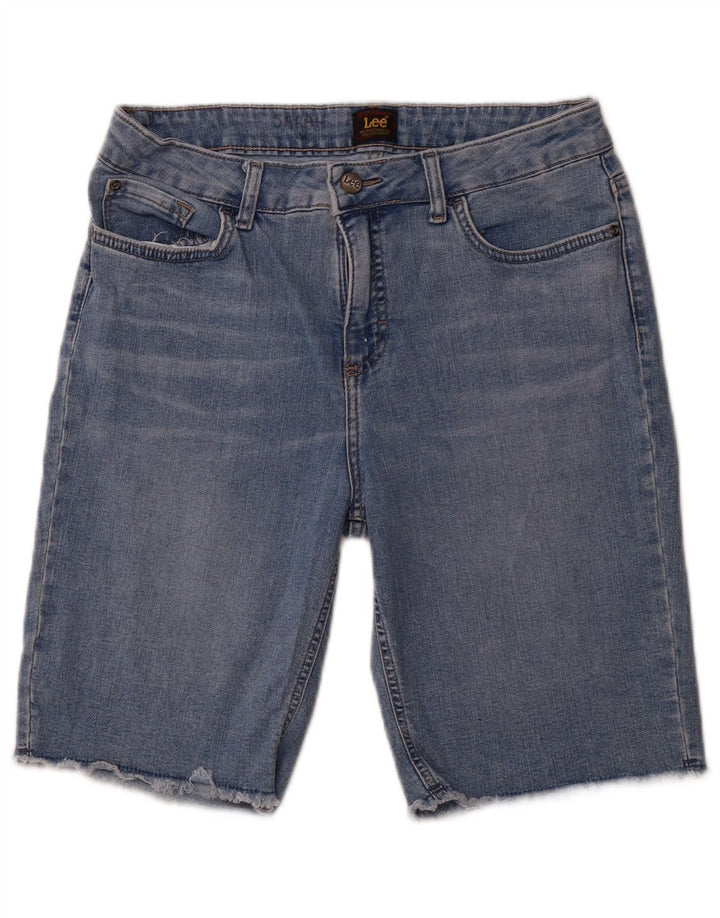 LEE Womens Denim Shorts US 12 Large W30  Blue Cotton