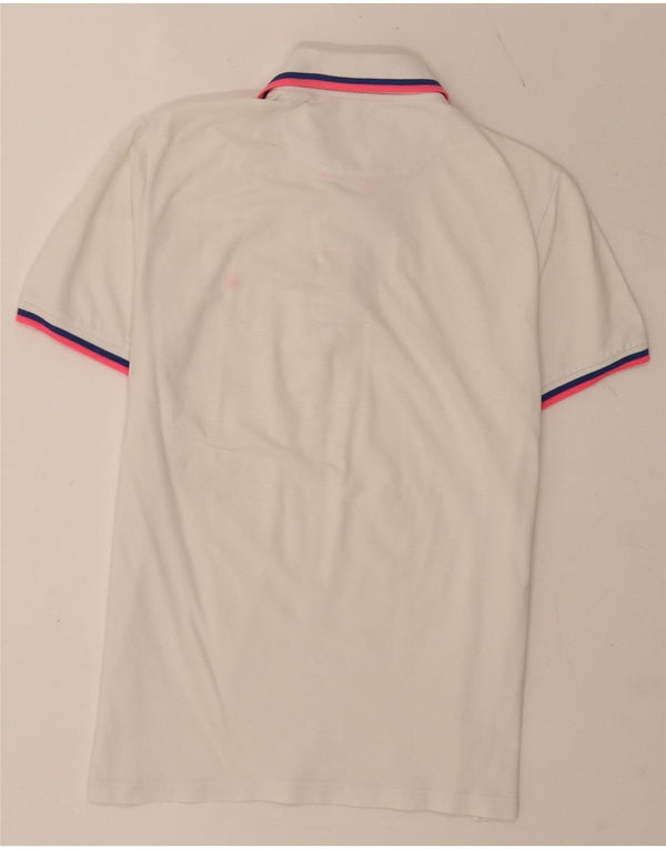 Brooksfield Mens Slim Fit Polo Shirt IT 50 Medium White Colourblock