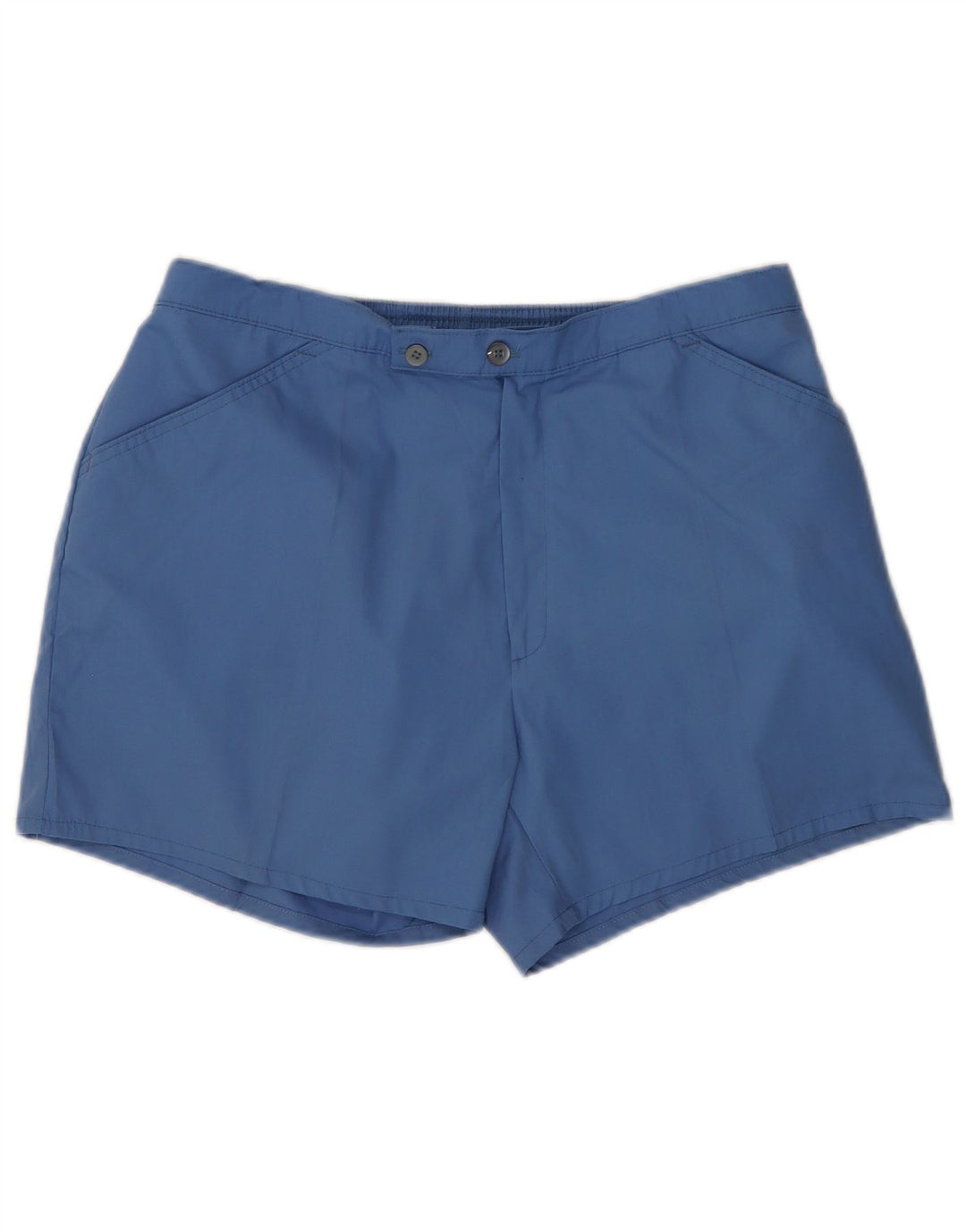 VINTAGE Mens Chino Shorts IT 54 2XL W32 Blue Polyester