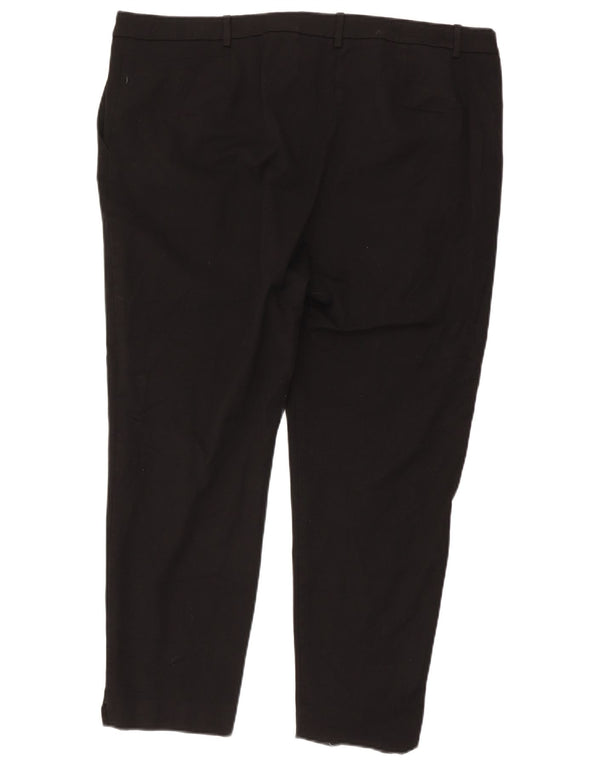 Calça feminina de cintura alta Marks & Spencer Reino Unido 22 3XL W42 L27 preta