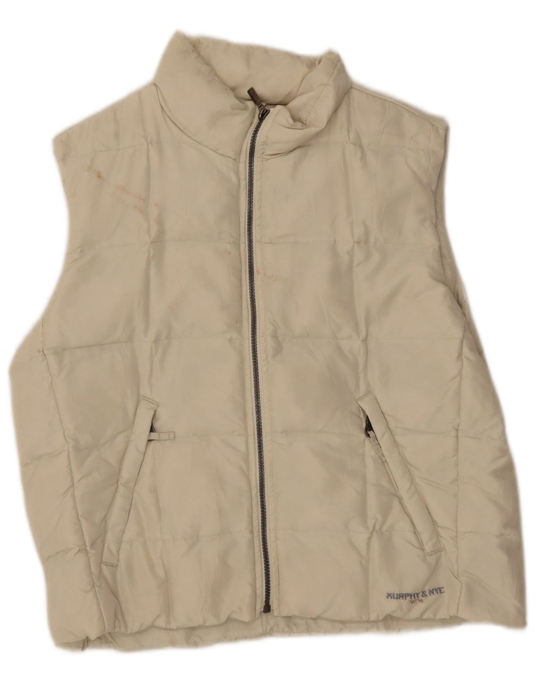 MURPHY & NYE Womens Padded Gilet UK 14 Medium Off White Polyamide