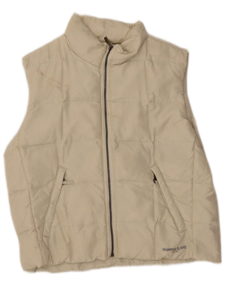 MURPHY & NYE Womens Padded Gilet UK 14 Medium Off White Polyamide