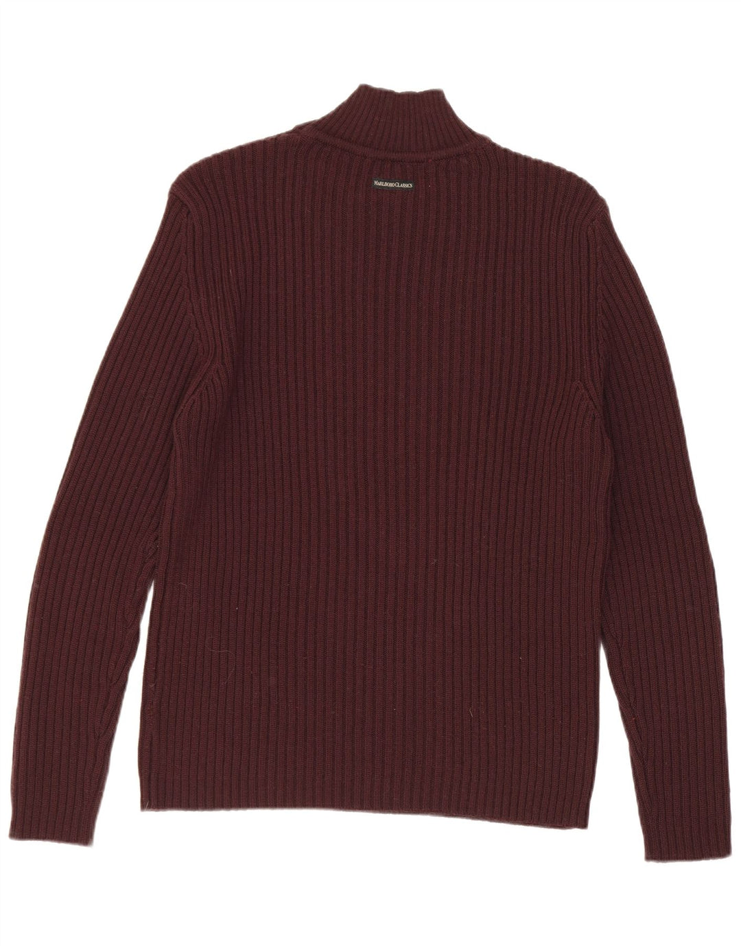 Marlboro Classics Herre Turtle Neck Jumper Sweater Medium Burgundy