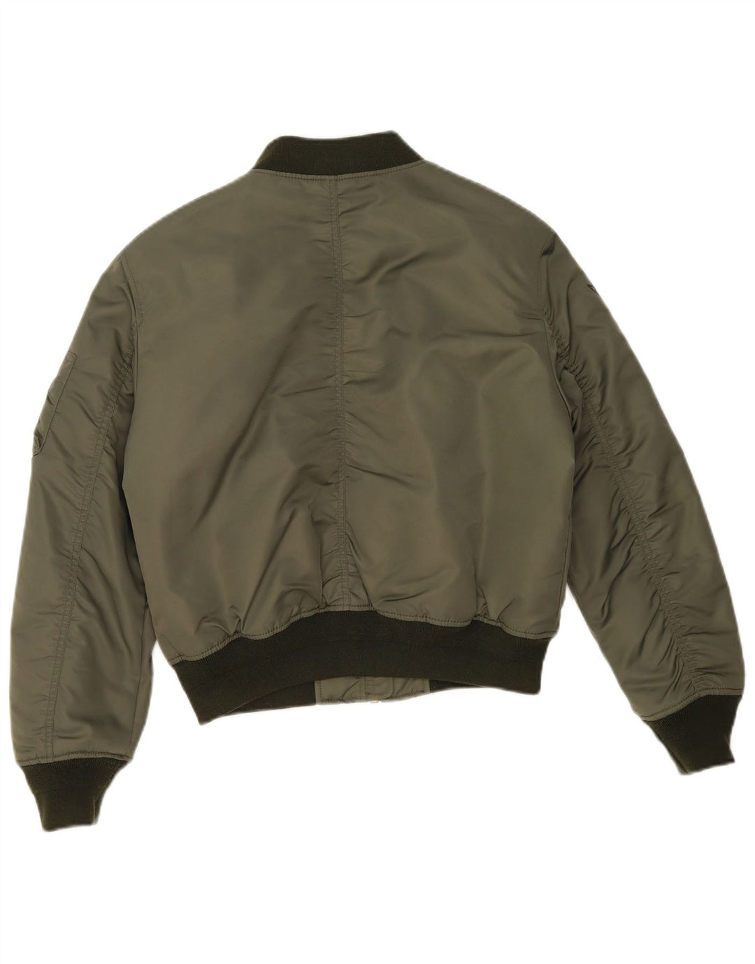 Superdry Womens Oversized MA-1 Flight Jacket UK 10 Small Khaki Colourblock