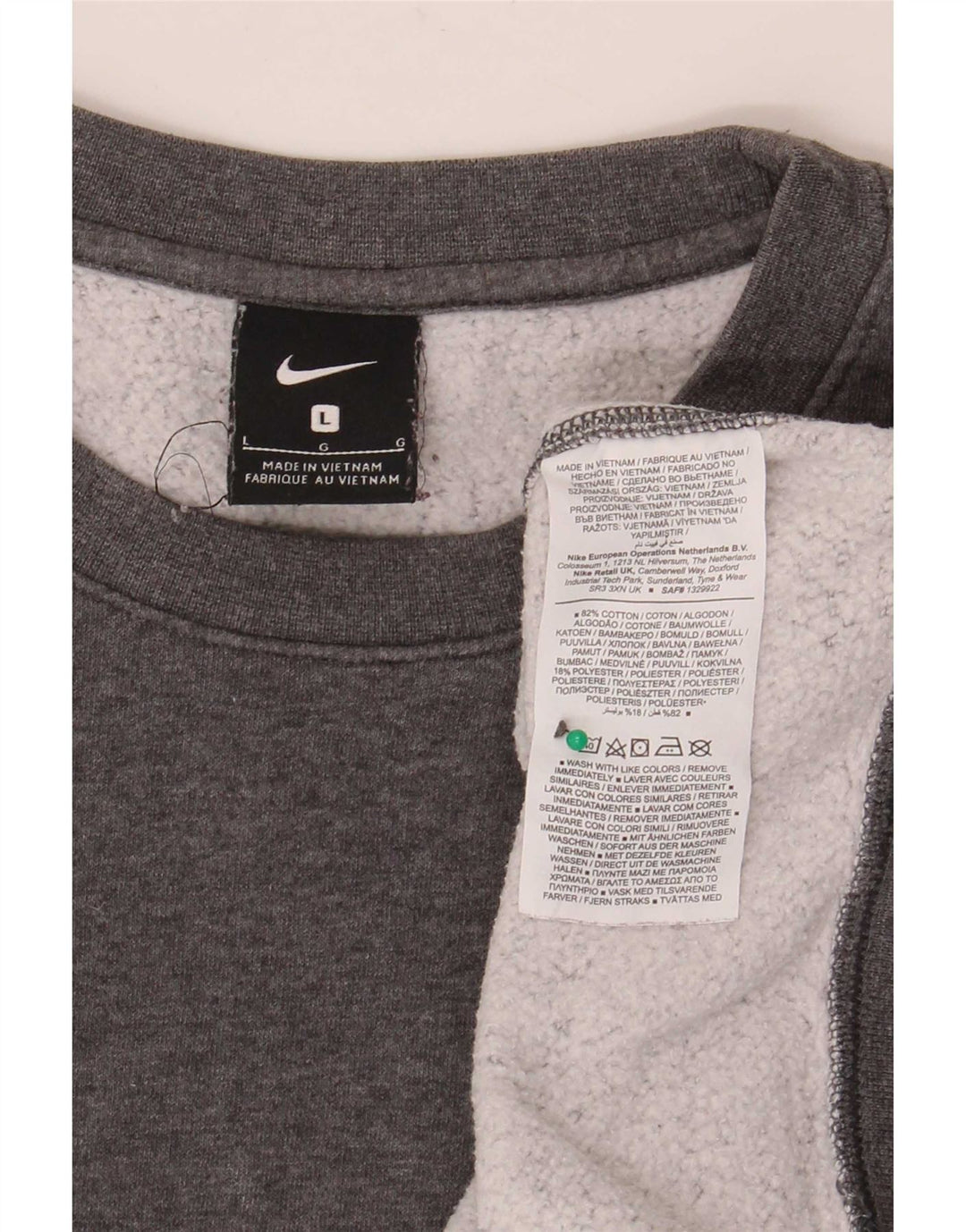 Nike Mens Eagles Graphic Sweatshirt Jumper Grand Gris Coton