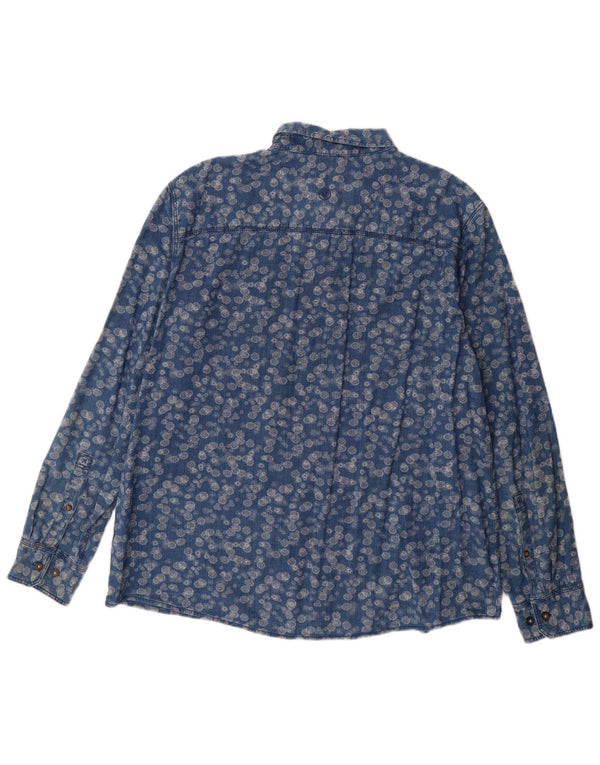 Chemise Homme Fat Face 2XL Coton Floral Bleu
