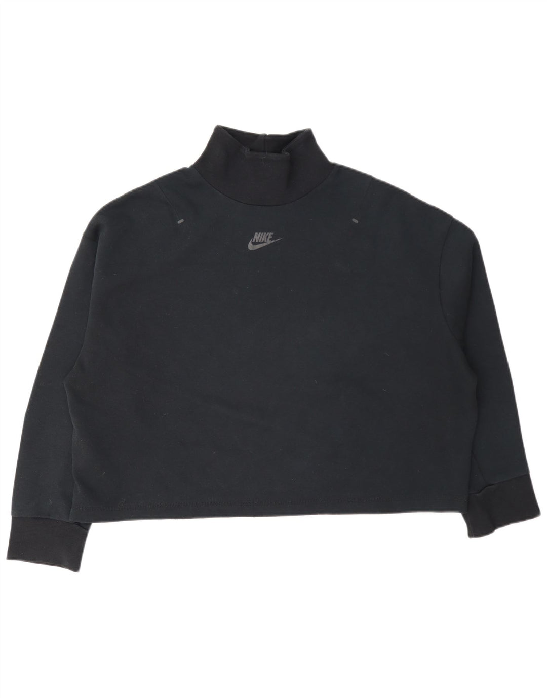 Nike Damen Crop Oversized Sweatshirt Pullover UK 10 Small Marineblau