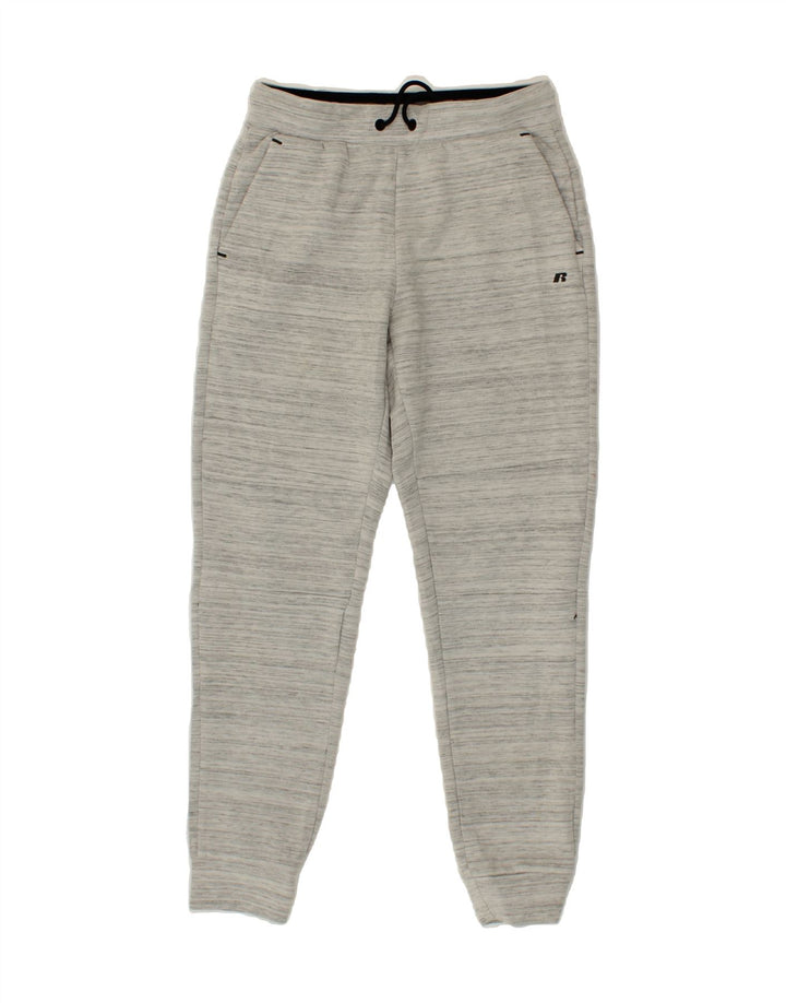 RUSSELL ATHLETIC Mens Tracksuit Trousers Joggers Small Grey Striped Vintage Russell Athletic and Second-Hand Russell Athletic from Messina Hembry 