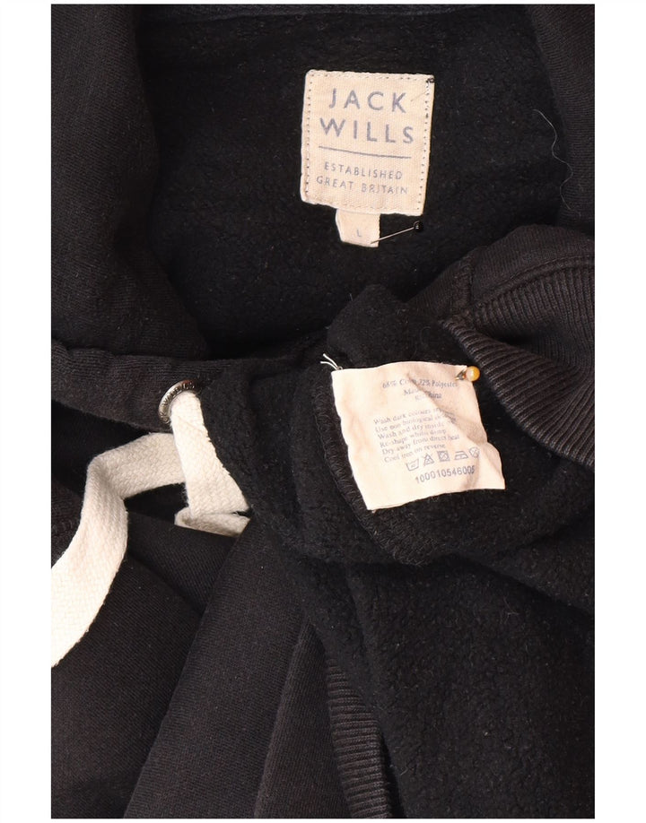 Jack Wills Herre hættetrøje Jumper Stor sort bomuld