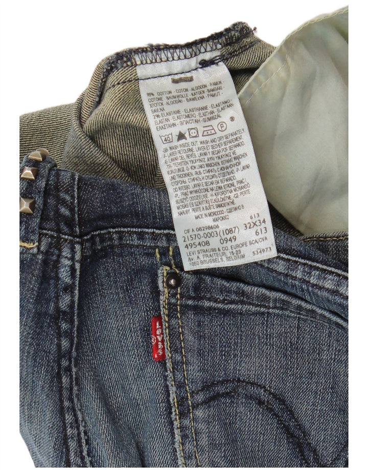 Женские прямые джинсы Levi's W32 L30 синие, хлопок