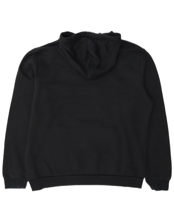 Puma Mens Graphic Hoodie Jumper Large Black Cotton