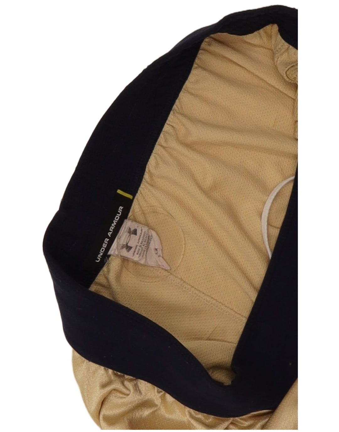 Under Armour Mens Graphic Sport Shorts Large Gold Colourblock Polyester