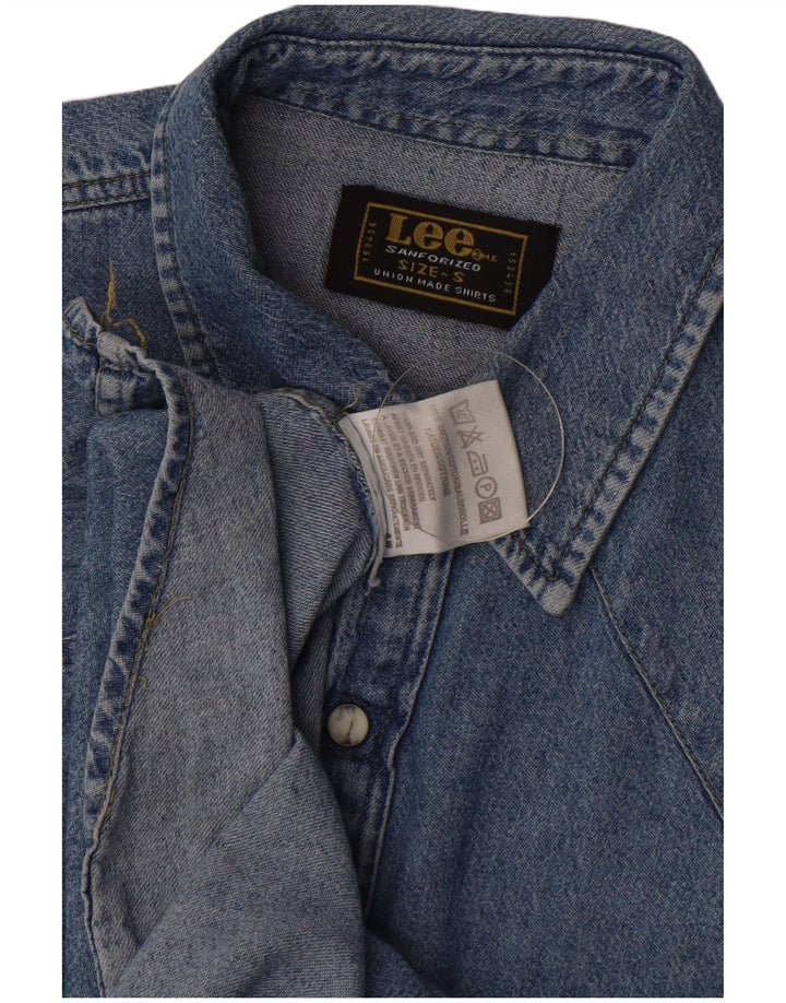 Lee Mens Denim Shirt Small Blue Cotton