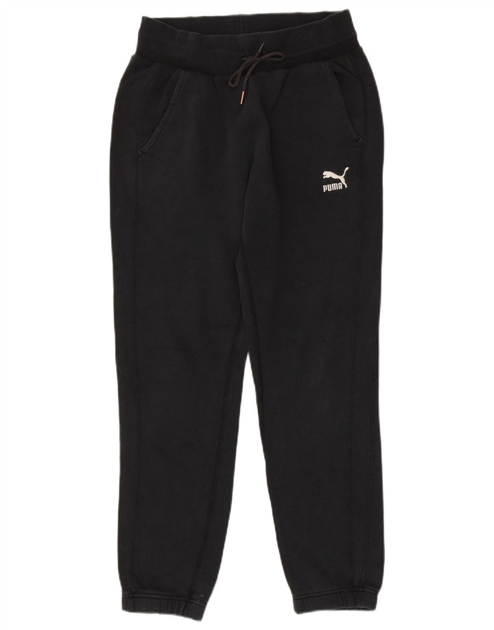 PUMA Mens Tracksuit Trousers Joggers Small  Black Cotton
