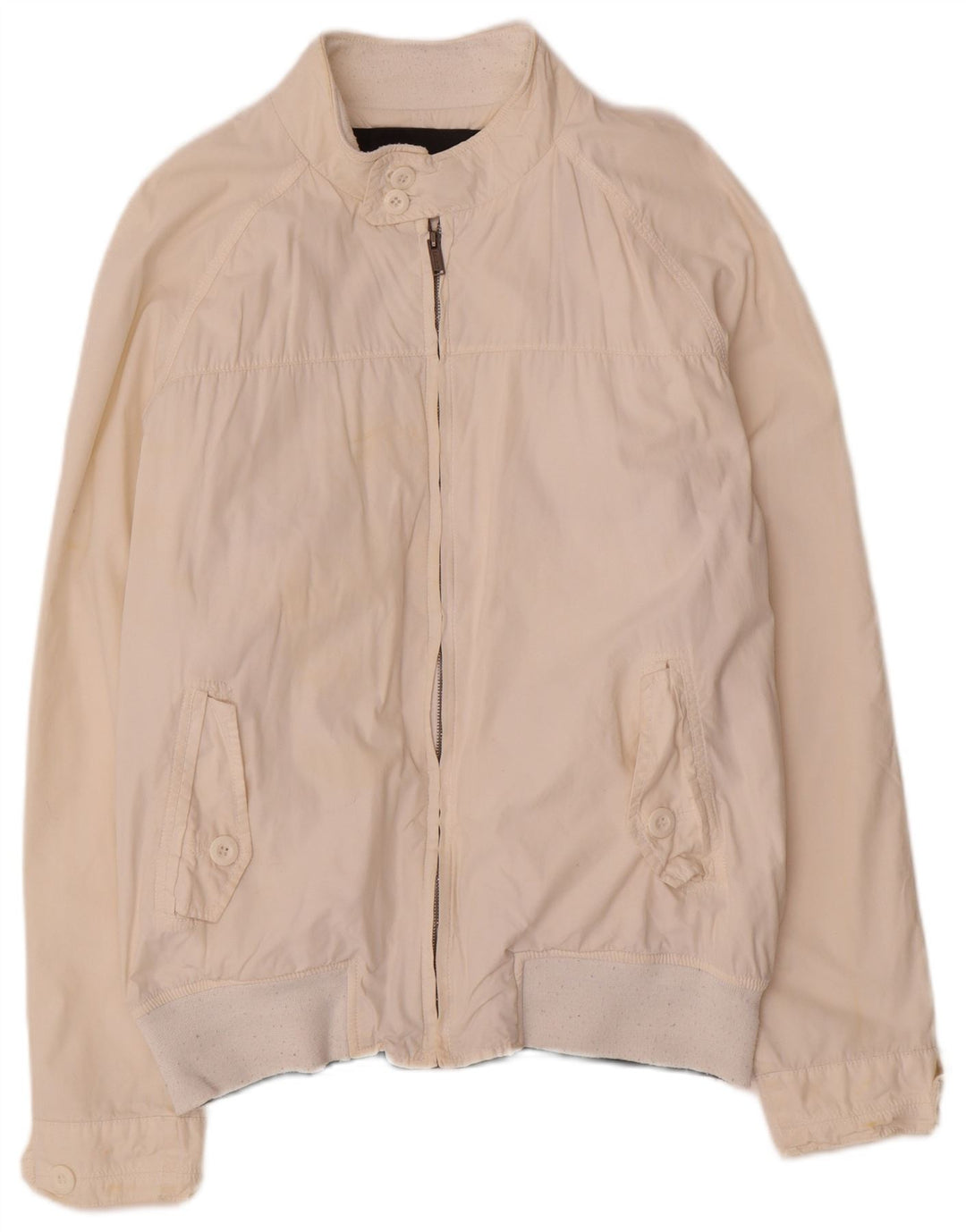 Zara Mens Bomber Jacket UK 42 XL White