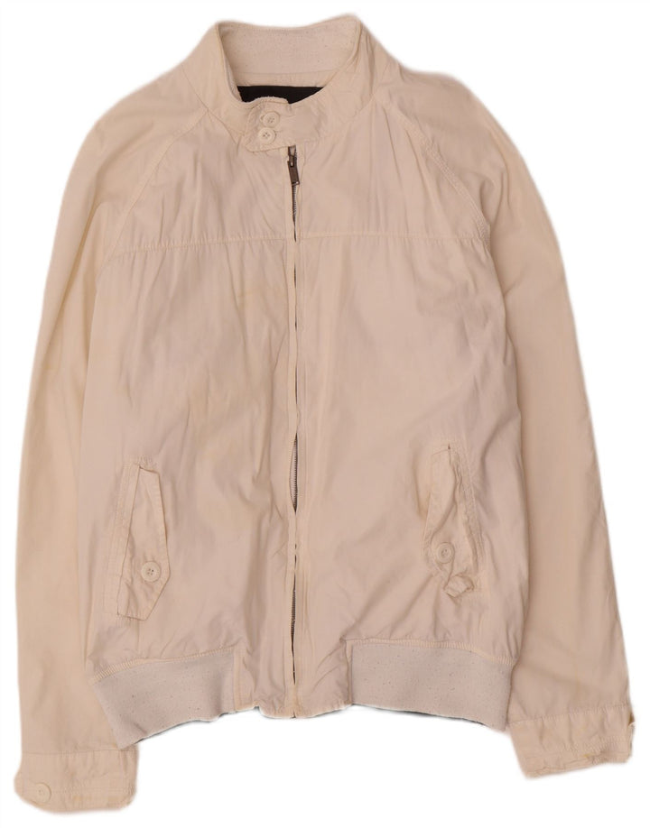 Zara Mens Bomber Jacket UK 42 XL White