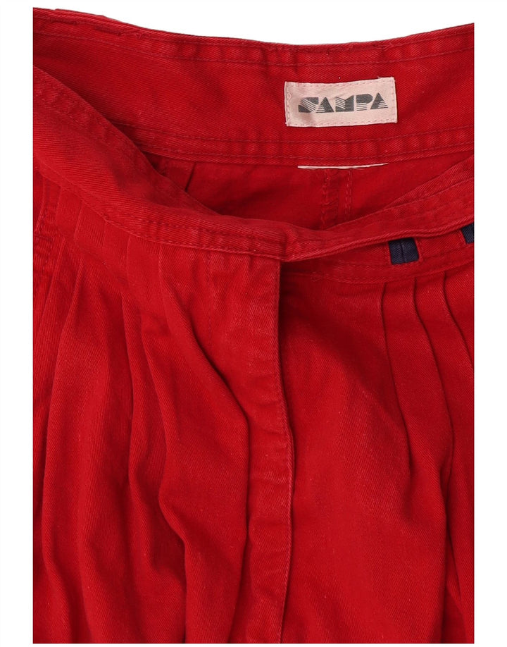 Vintage Womens Pegged Casual Trousers W24 L29 Red