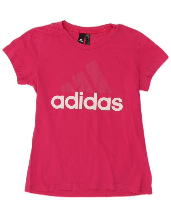 Adidas Damen Graphic T-Shirt Top UK 12/14 Mittelrosa