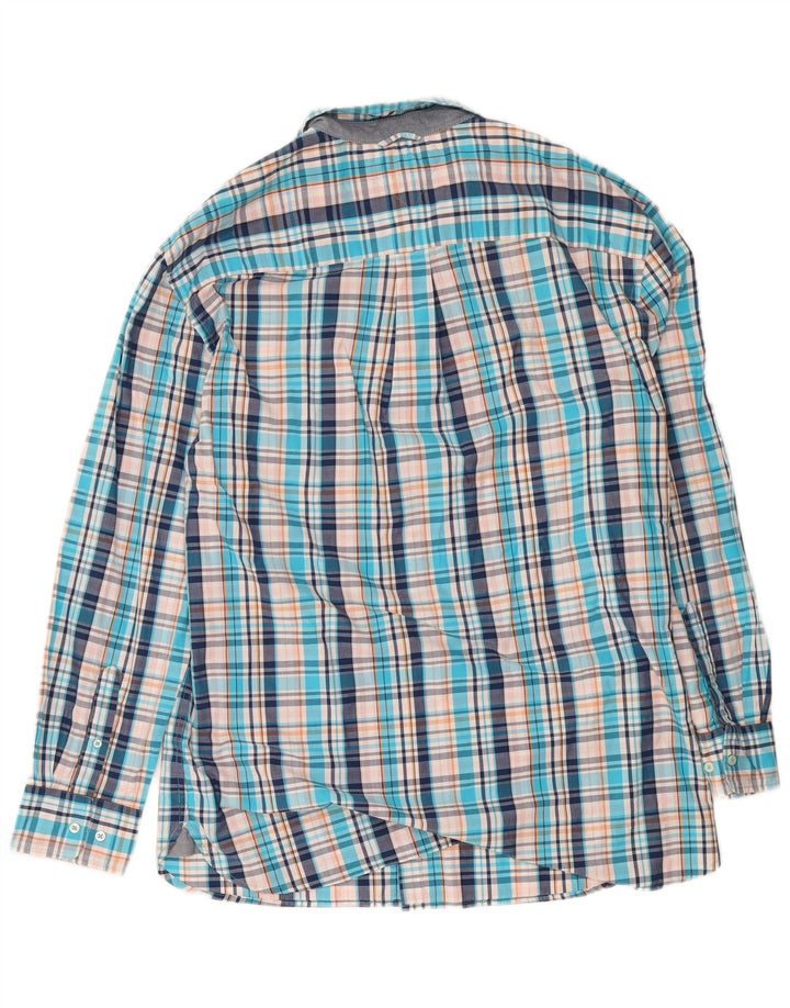 Tommy Hilfiger Chemise haute pour homme 2XL en coton à carreaux bleu