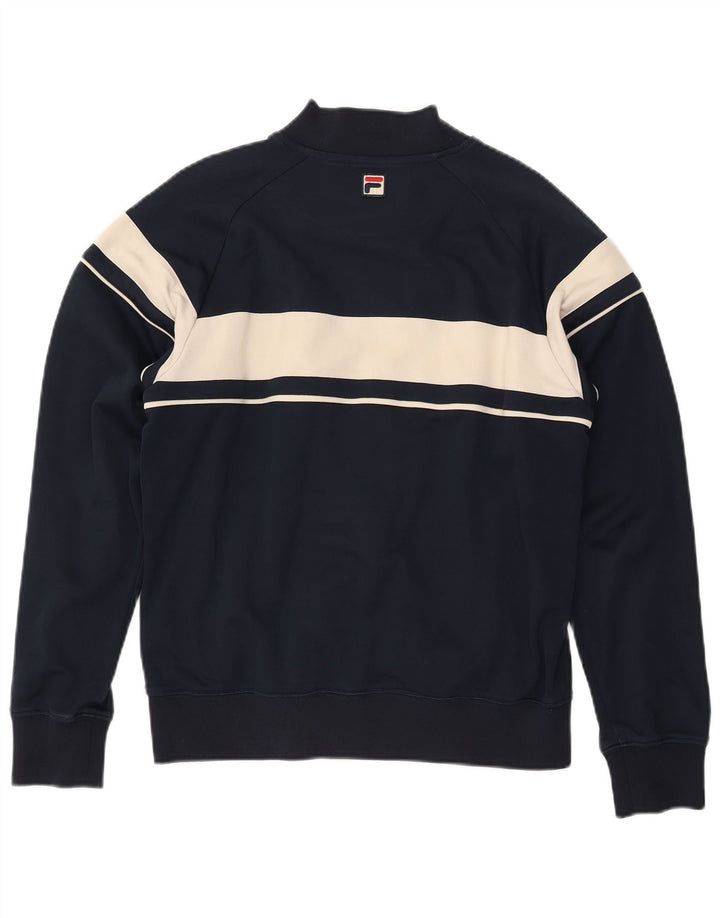 FILA Chaqueta de chándal para hombre con bloques de color azul marino medio Poliéster