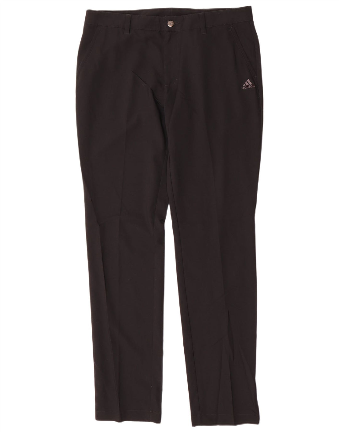 Adidas Mens Slim Chino Trousers W34 L34 Black Polyester