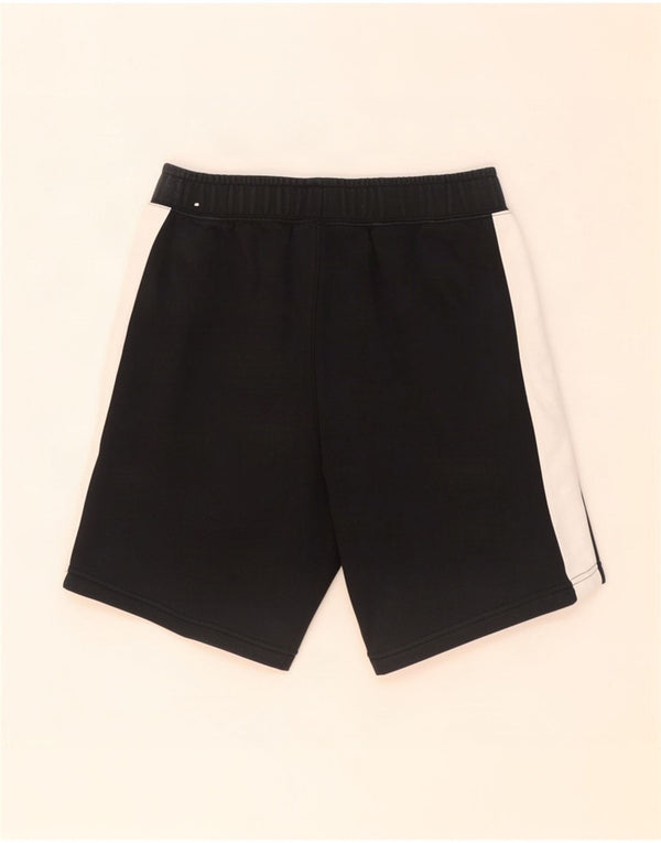 Nike Womens Graphic Sport Shorts UK 4 XS Black Colourblock Cotton