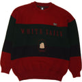WHITE SAILS Mens Graphic Crew Neck Jumper Sweater Large Red Colourblock Vintage White Sails and Second-Hand White Sails from Messina Hembry 
