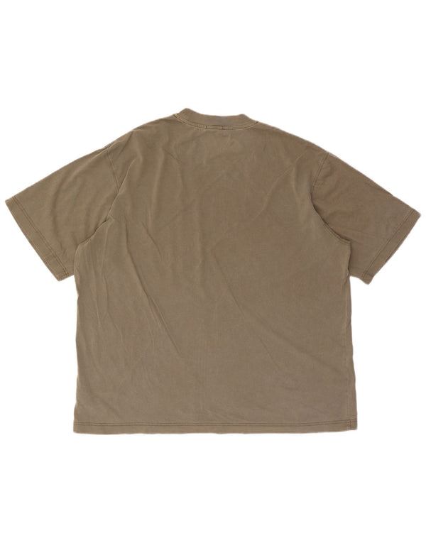 Lacoste Camiseta holgada unisex para hombre talla 6 XL algodón caqui