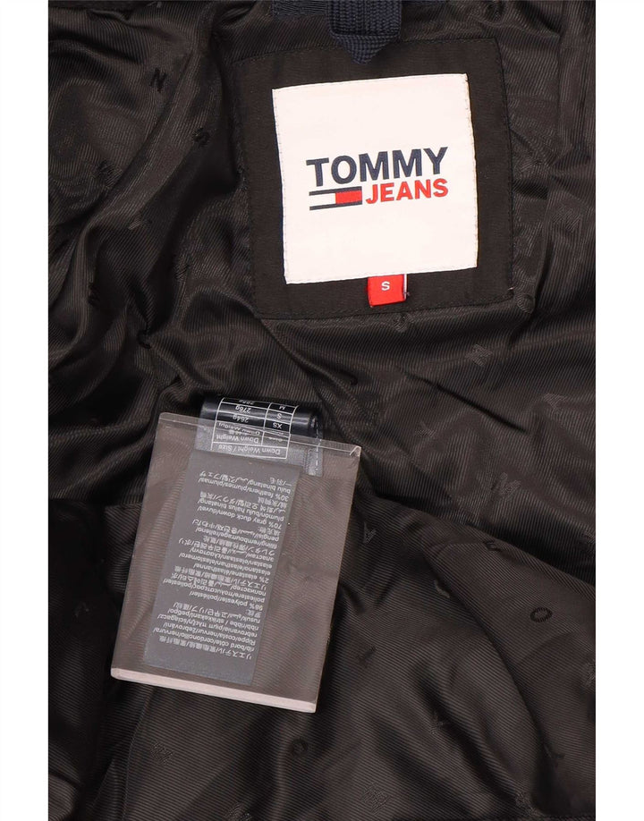 Tommy Hilfiger Womens Hooded Padded Coat UK 10 Small Black Polyester