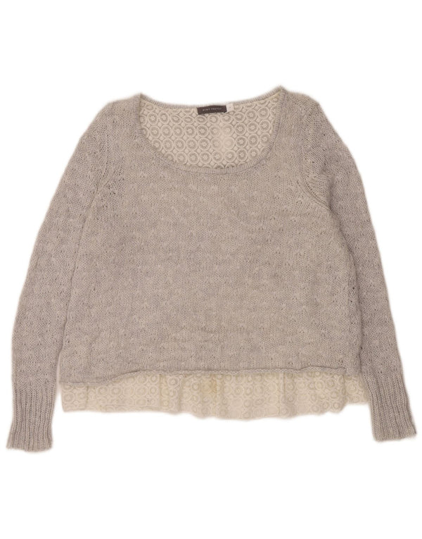 Maglione da donna con scollo a barca MINT VELVET UK 16 Grande acrilico grigio