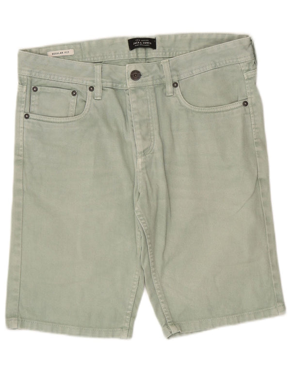 Jack & Jones Herre Regular Fit denimshorts Medium W32 Grøn bomuld