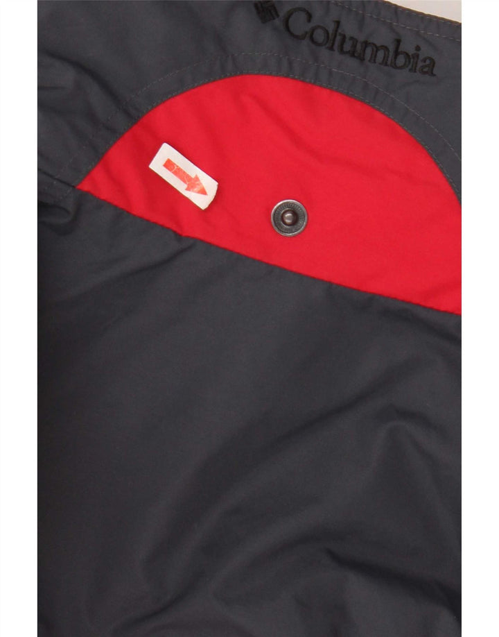 Columbia Womens Rain Jacket UK 16 Large Navy Blue Colourblock Polyester