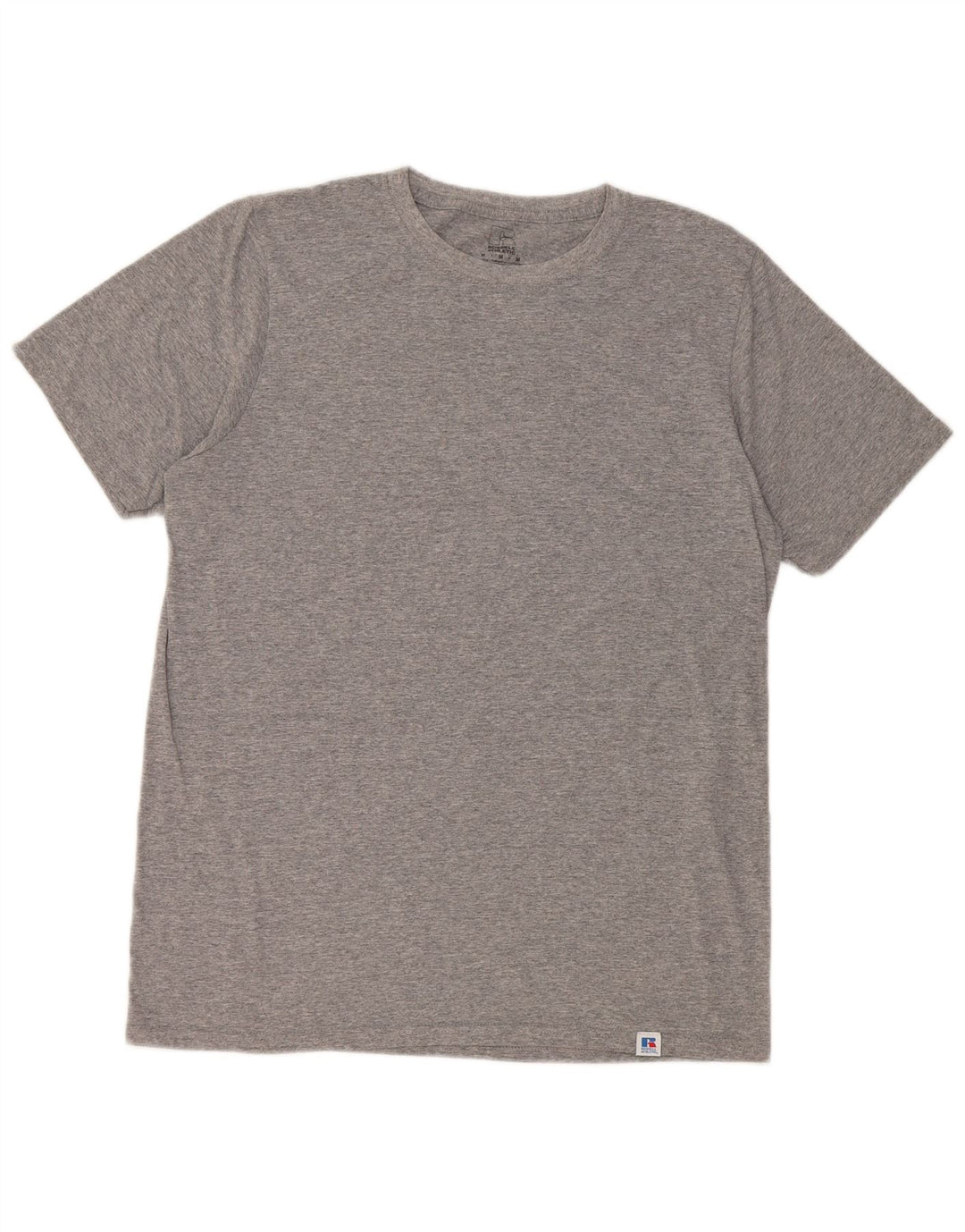 Russell Athletic Mens T-Shirt Top Medium Grey Flecked Cotton