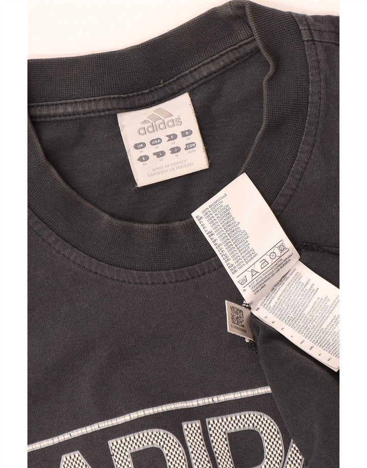Adidas T-Shirt Graphique Homme Gris Moyen Coton