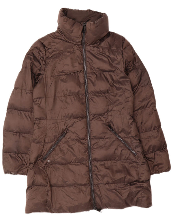Massimo Dutti Abrigo Acolchado Mujer UK 44 Marrón Medio Poliamida