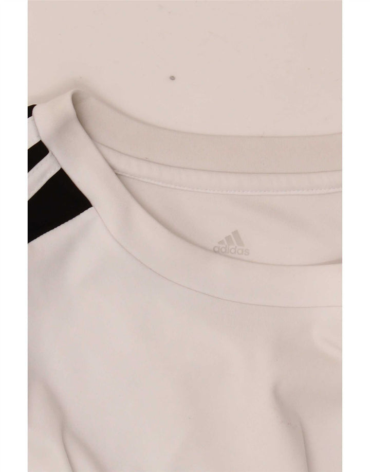 Adidas Mens Aeroready T-Shirt Top Medium White Colourblock Polyester