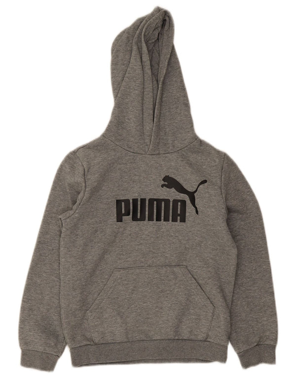 Felpa con cappuccio grafica Regular Fit Puma da ragazzo 9-10 anni in cotone grigio sportivo