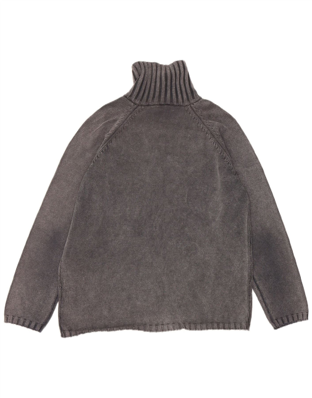 Zara Mens Cardigan Sweater Large Grey Cotton