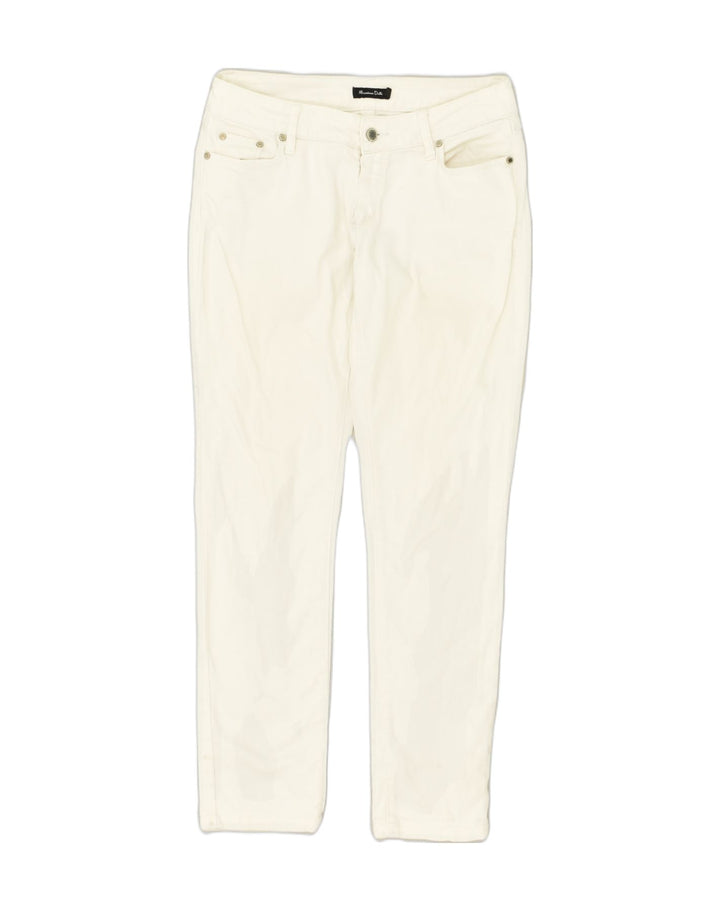 MASSIMO DUTTI Womens Slim Jeans EU 40 Medium W30 L30  White Cotton | Vintage Massimo Dutti | Thrift | Second-Hand Massimo Dutti | Used Clothing | Messina Hembry 