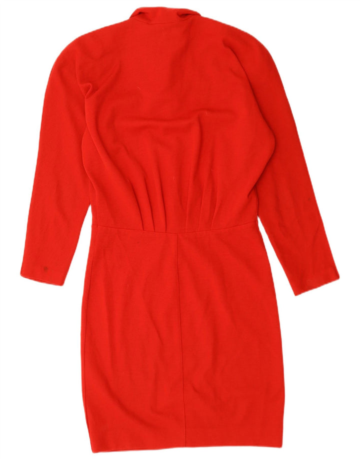Robe fourreau à manches longues femme vintage UK 14 Rouge moyen