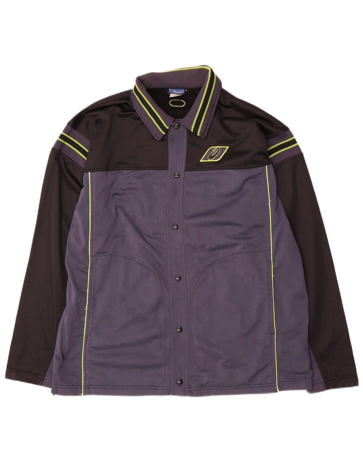 Asics Veste de Survêtement Graphique Homme Large Gris Colorblock