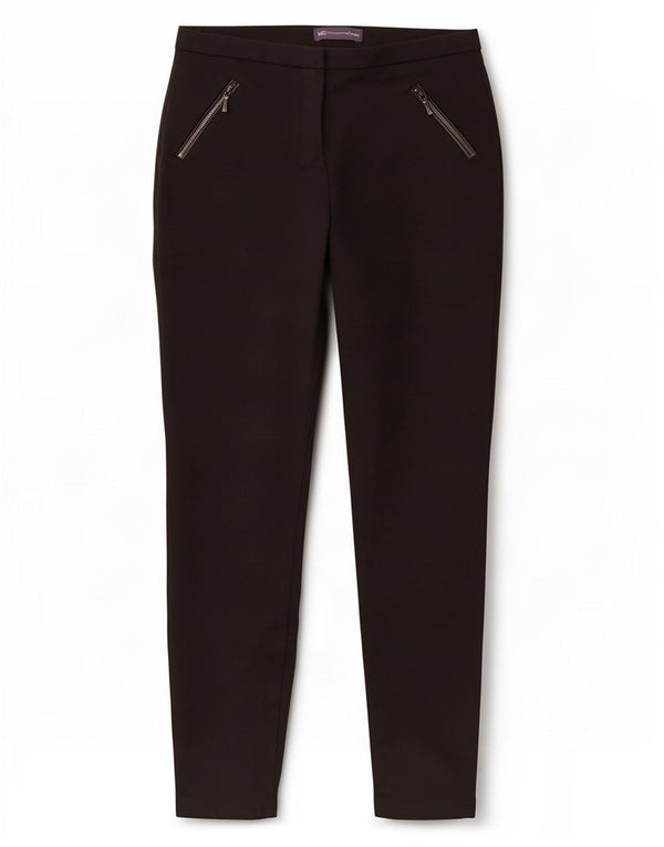 Marks & Spencer Pantalones informales ajustados para mujer W28 L27 Negro