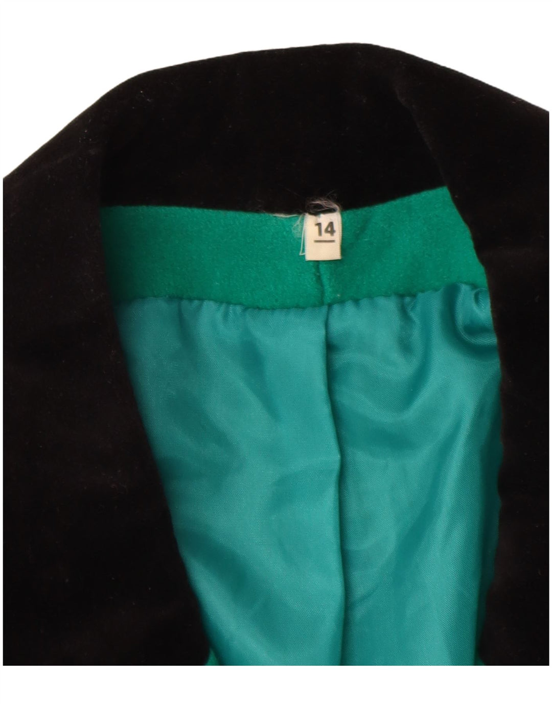 Vintage Womens Double Breasted Blazer Jacket UK 14 Large Green Colourblock