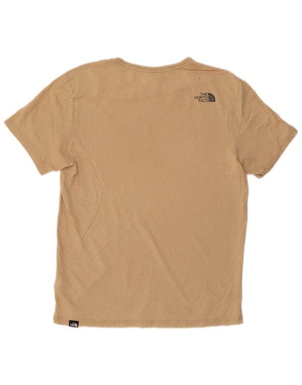 The North Face Mens Graphic T-Shirt Top Medium Beige Cotton