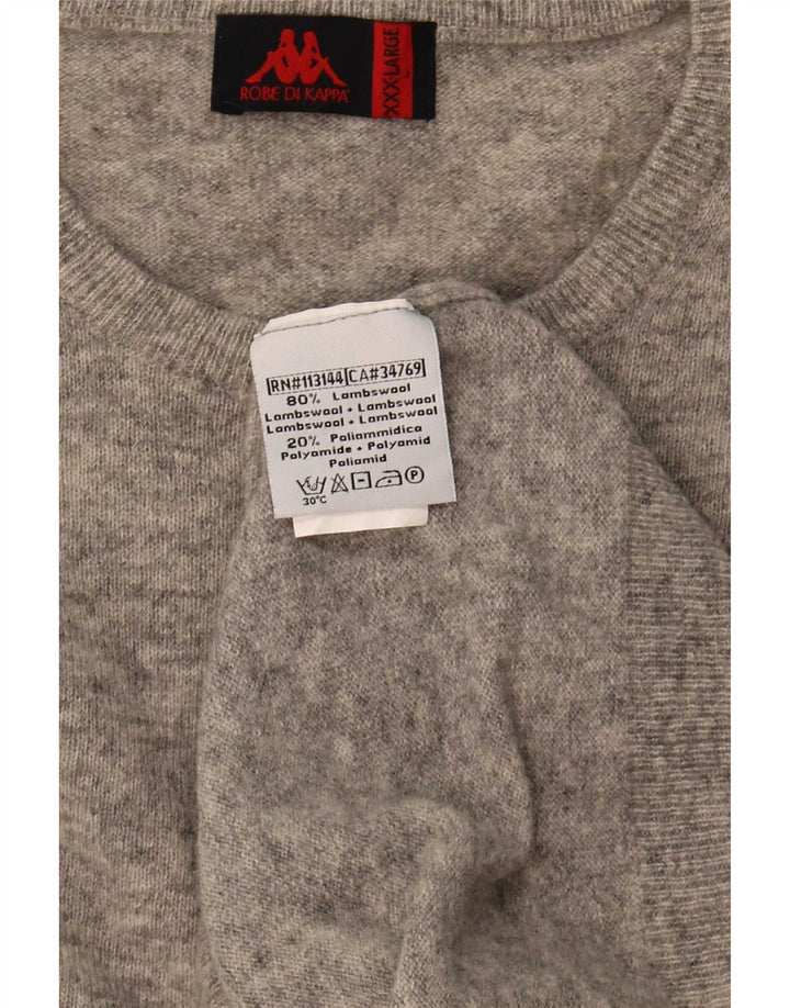 Kappa Herre Crew Neck Jumper Sweater 3XL Grå lammeuld