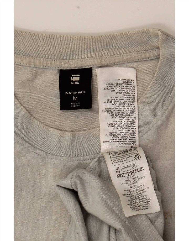 G-Star Mens T-Shirt Top Medium Grey Cotton