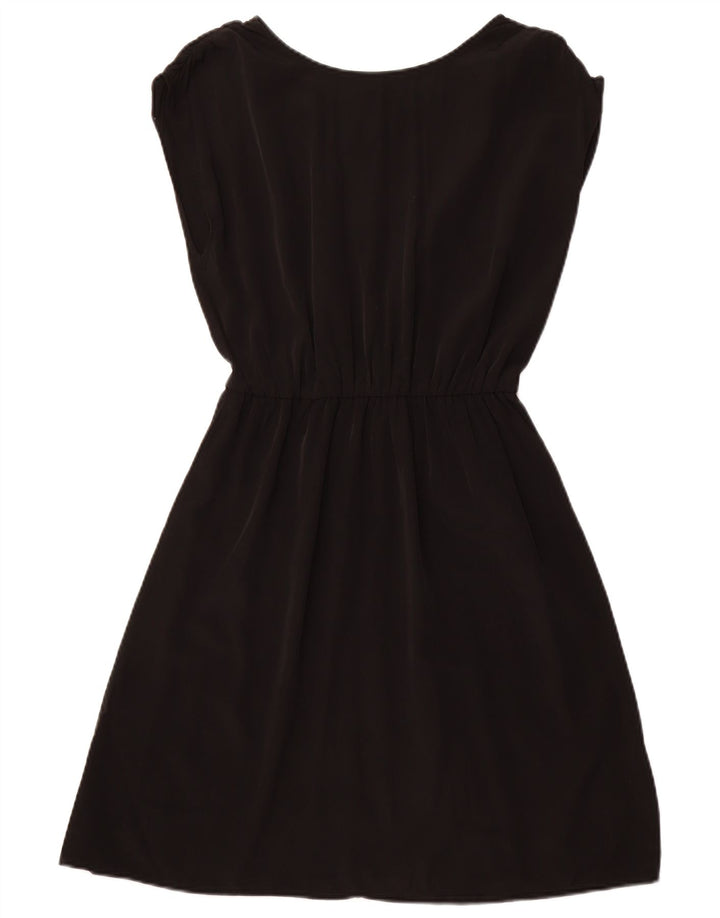 MOSSIMO Dame A-Line Kjole UK 10 Lille sort polyester